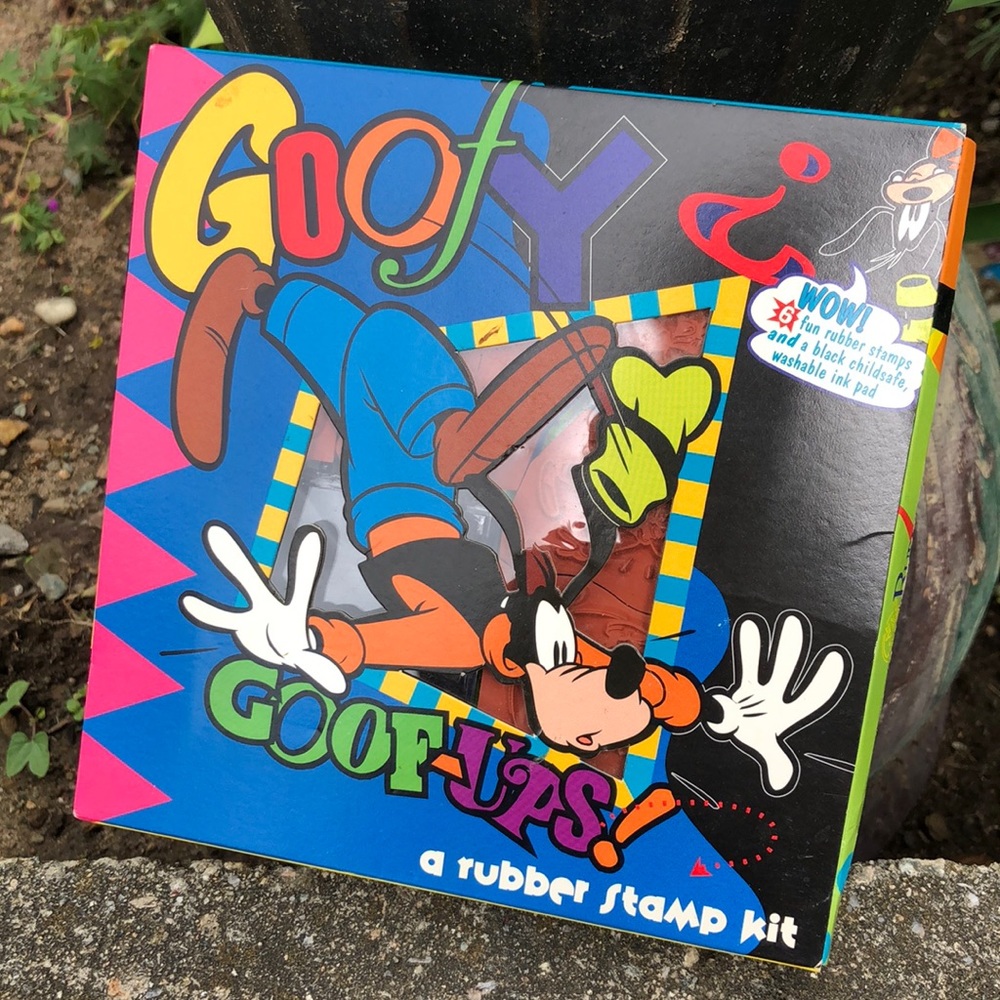 VINTAGE GOOFY Goof-ups! 6pc Rubber Stamp Set